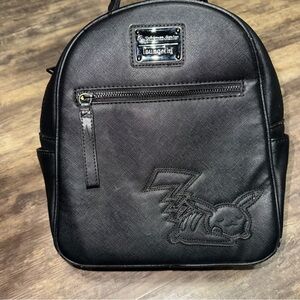 Loungefly Black Embroidered Backpack